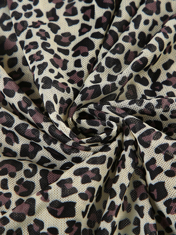 Cárdigan corto con estampado de leopardo en versión de manga larga-4