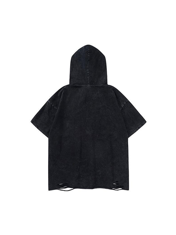 Manga corta con estampado de calavera estilo oscuro de Little Devil-1