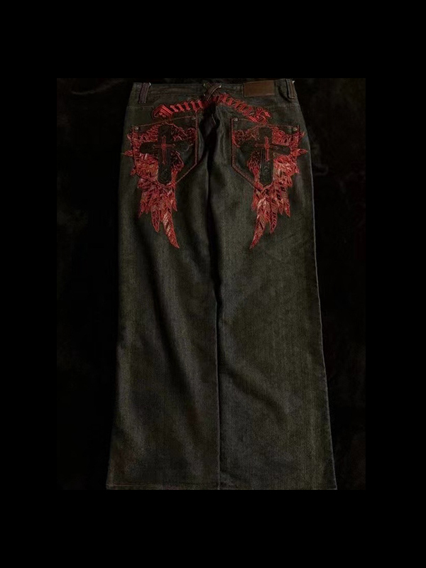 Vaqueros boyfriend con bordados vintage americanos-1