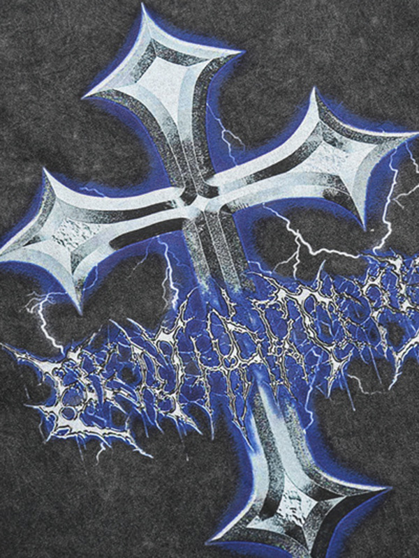 Camiseta cruzada extragrande de manga corta para hombre-2