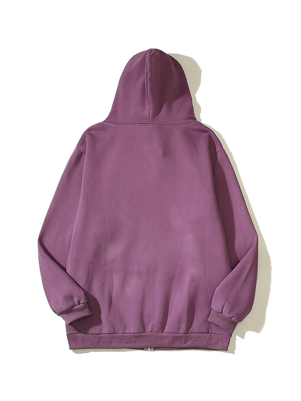 Sudadera con capucha de manga larga y letras de gran tamaño para hombre-1