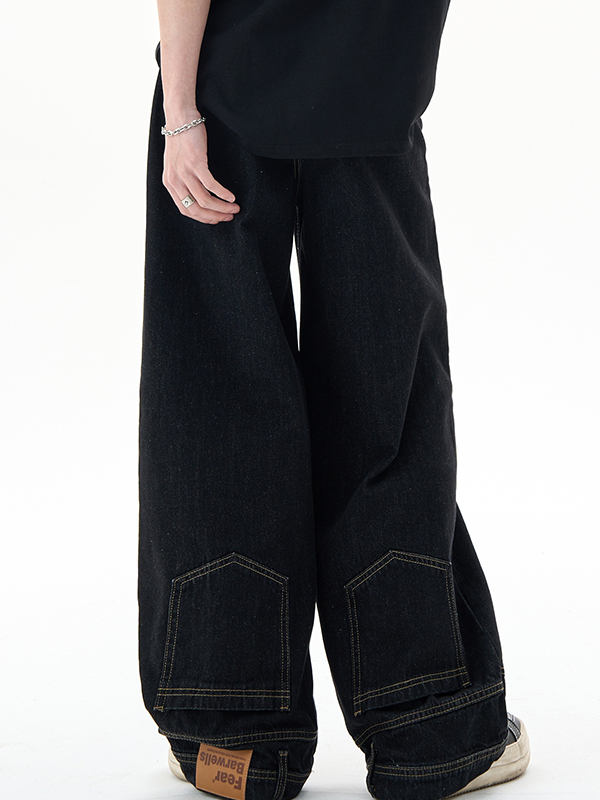 Vaqueros holgados lavados vintage para hombre-2