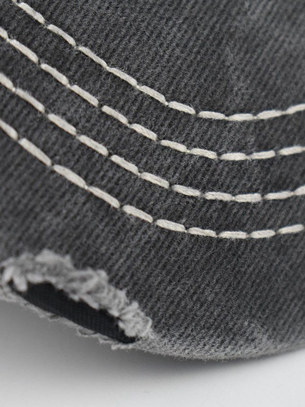 Gorra de béisbol con estrella de lentejuelas y lavado desgastado-3