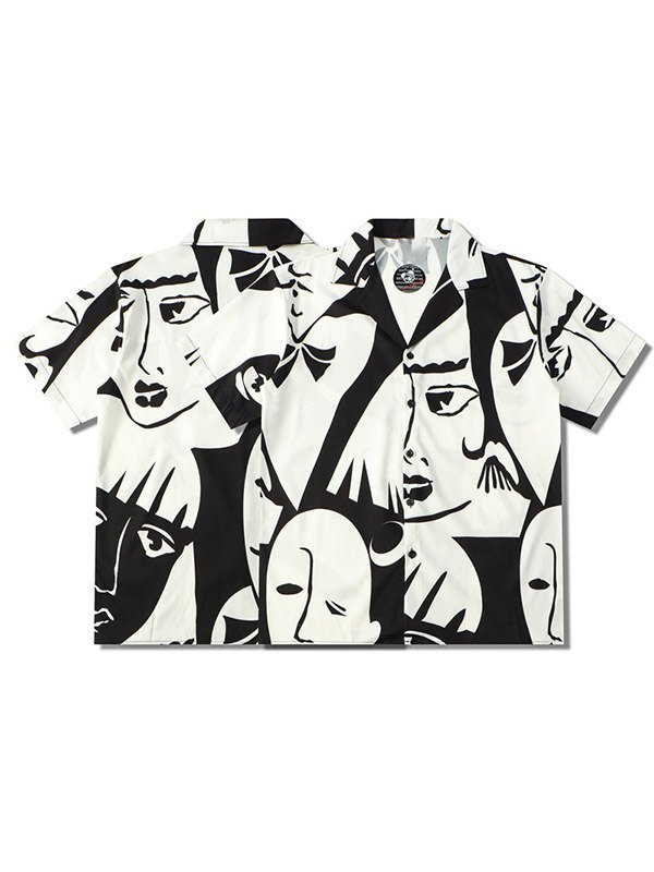 Camisa estampada con botones para hombre-2